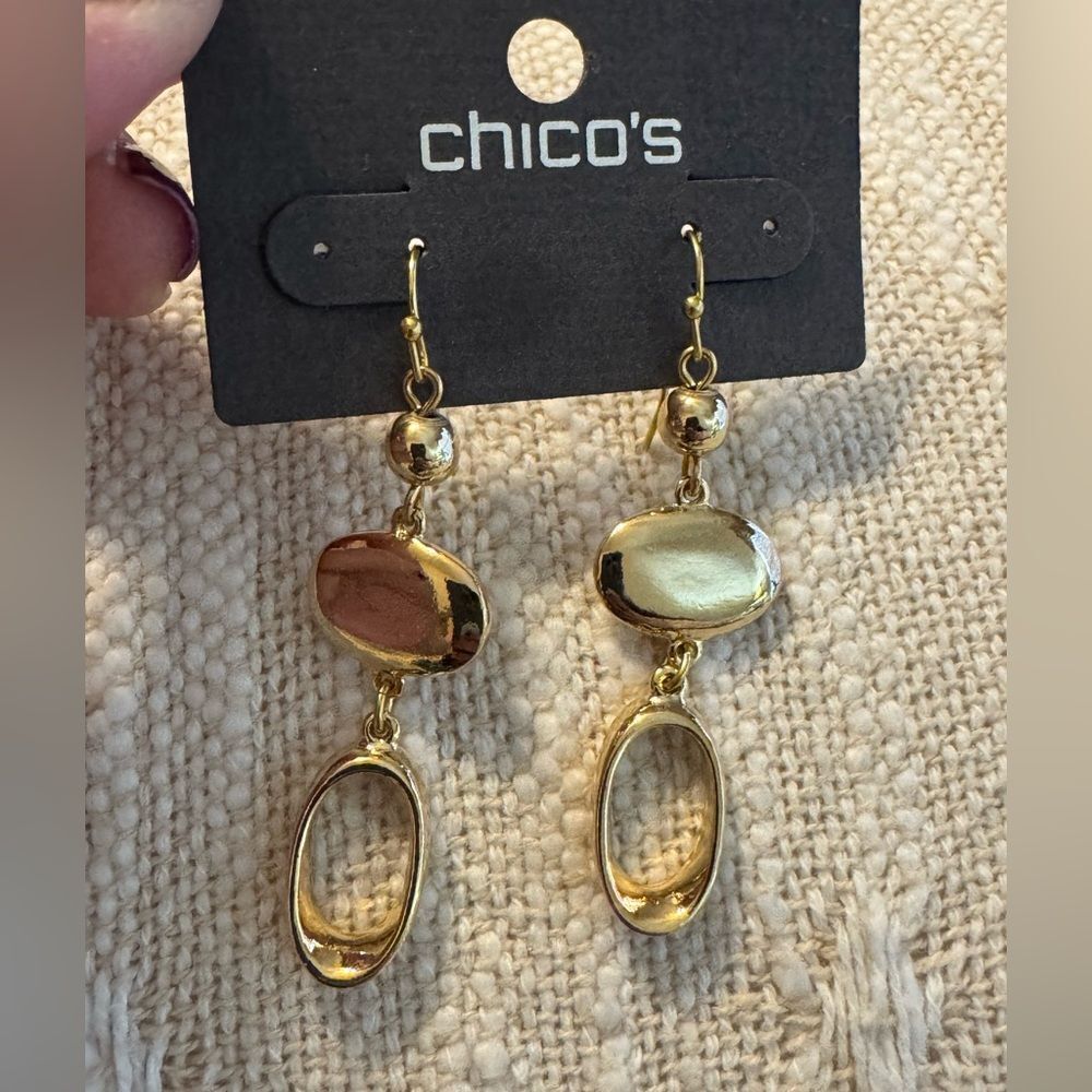 0030-Chicos Gold Tone Earrings